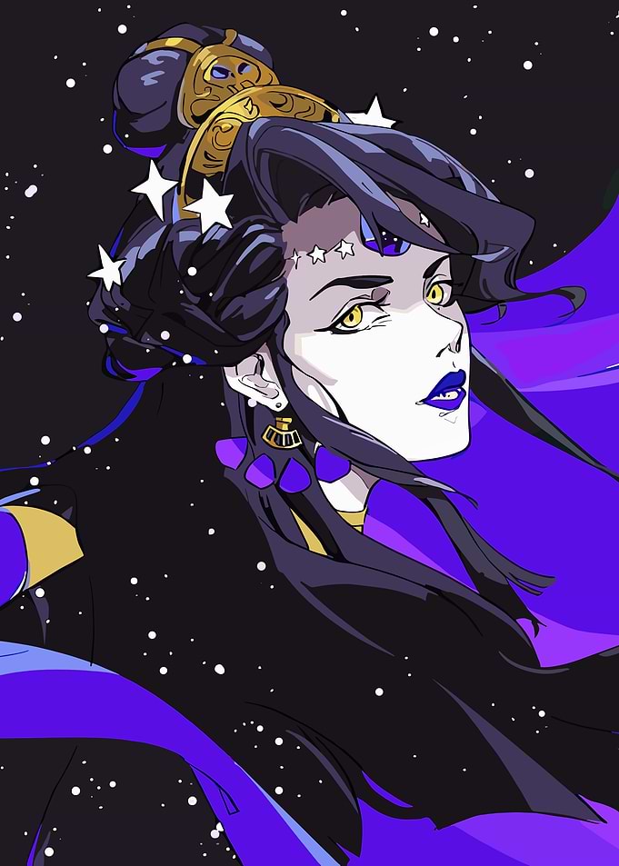 Nyx from Hades game fanart
