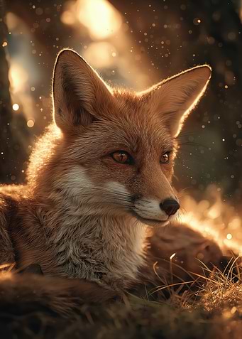 Fox in Golden Light