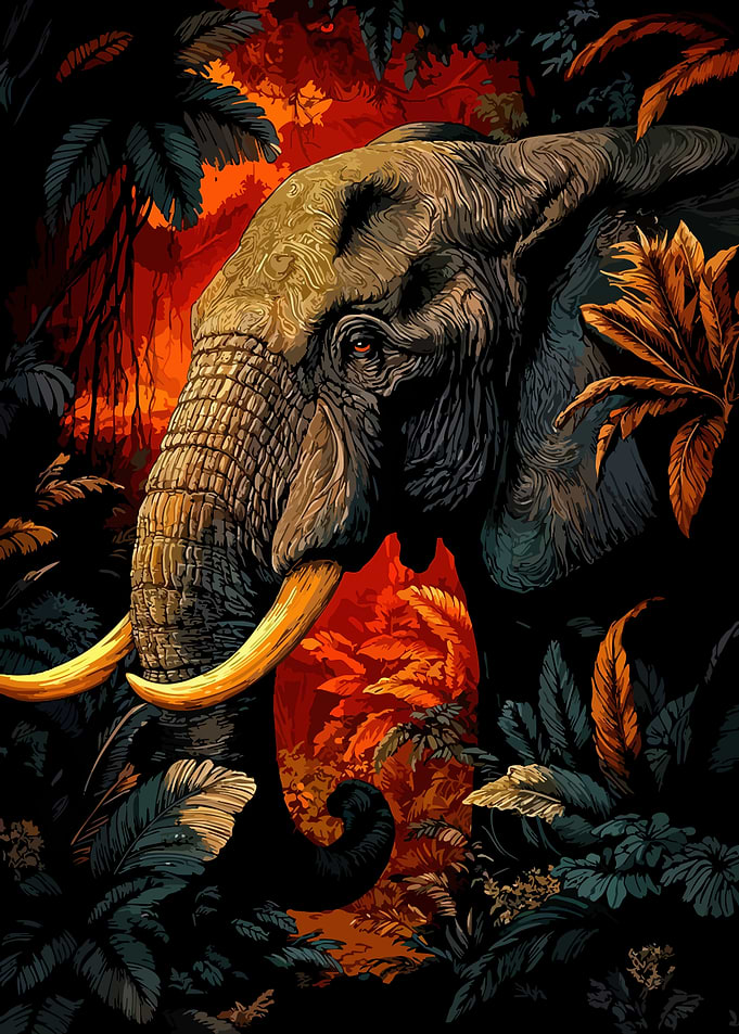 Elephant in Jungle