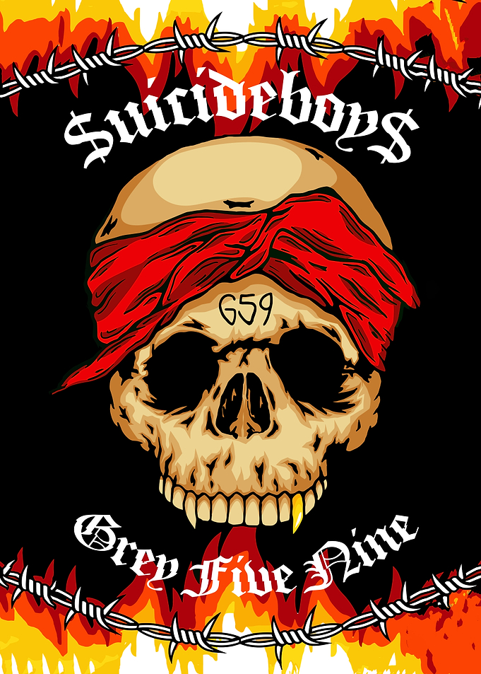 Suicideboys Grey Five Nine Skull Art