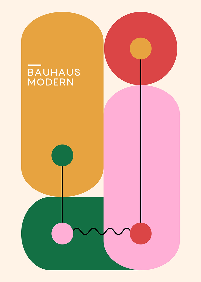 Bauhaus Modern Abstract Geometric Art