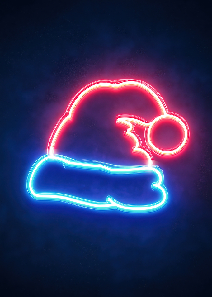 Neon Santa Hat