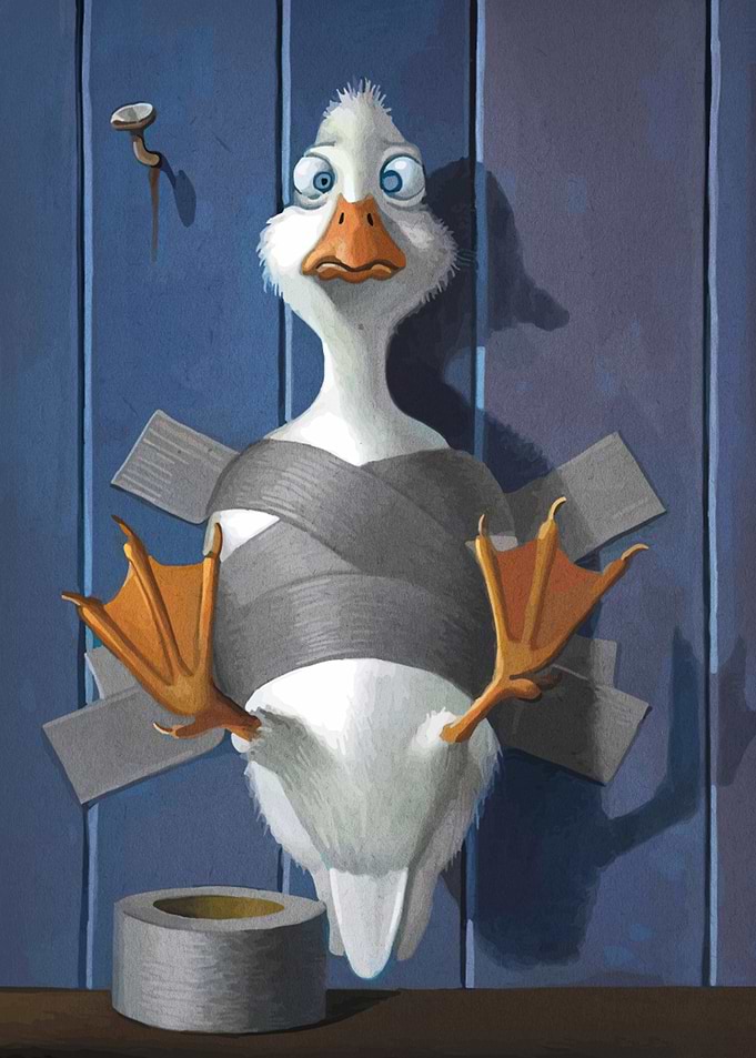 Taped Goose Humor