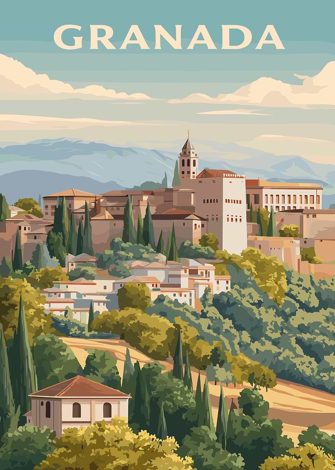 Granada Travel Poster