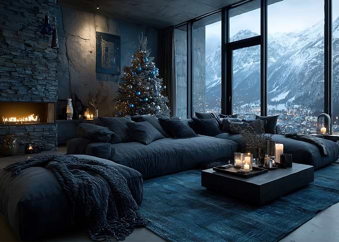 Cozy Christmas Living Room Interior