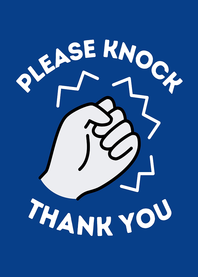 Please Knock Thank You Sign