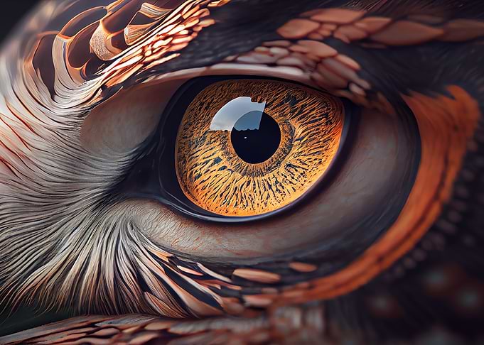 Close-up of an Owl's Eye