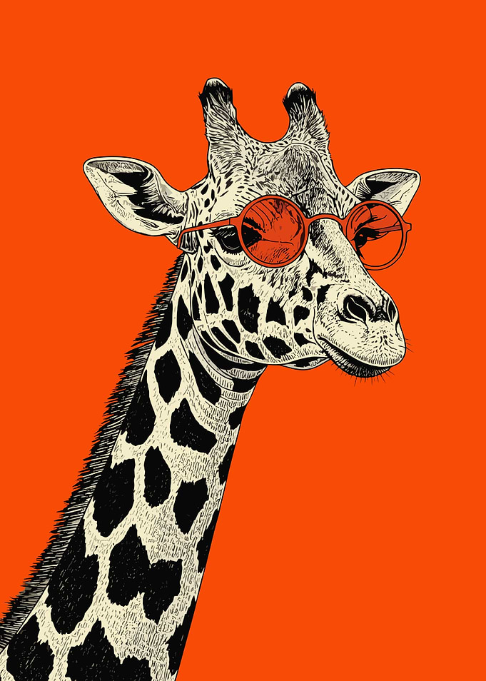 Giraffe with Sunglasses
