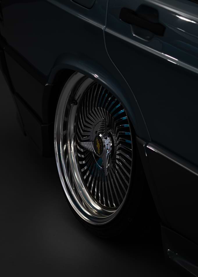 Custom Car Wheel Close-Up