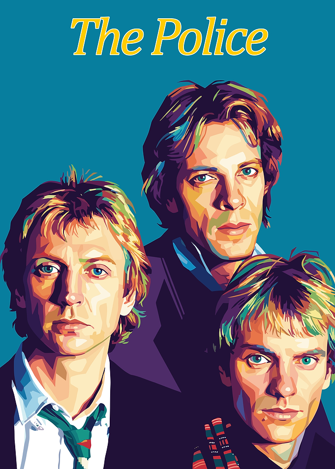 The Police band portrait illustration