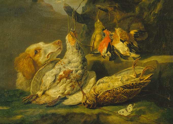Still Life with Hunting Dog and Dead Fowl