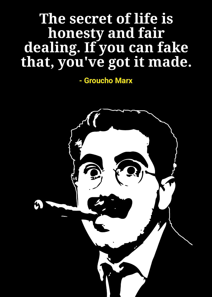 Groucho Marx Quote Black and White