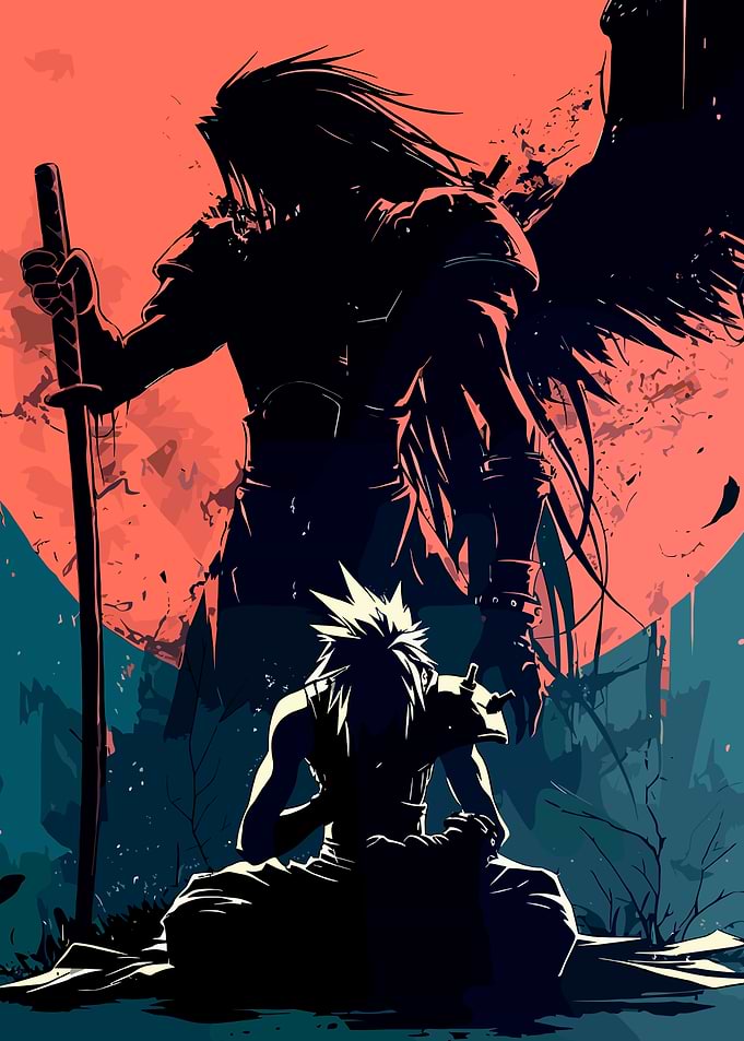 Cloud and Sephiroth Confrontation