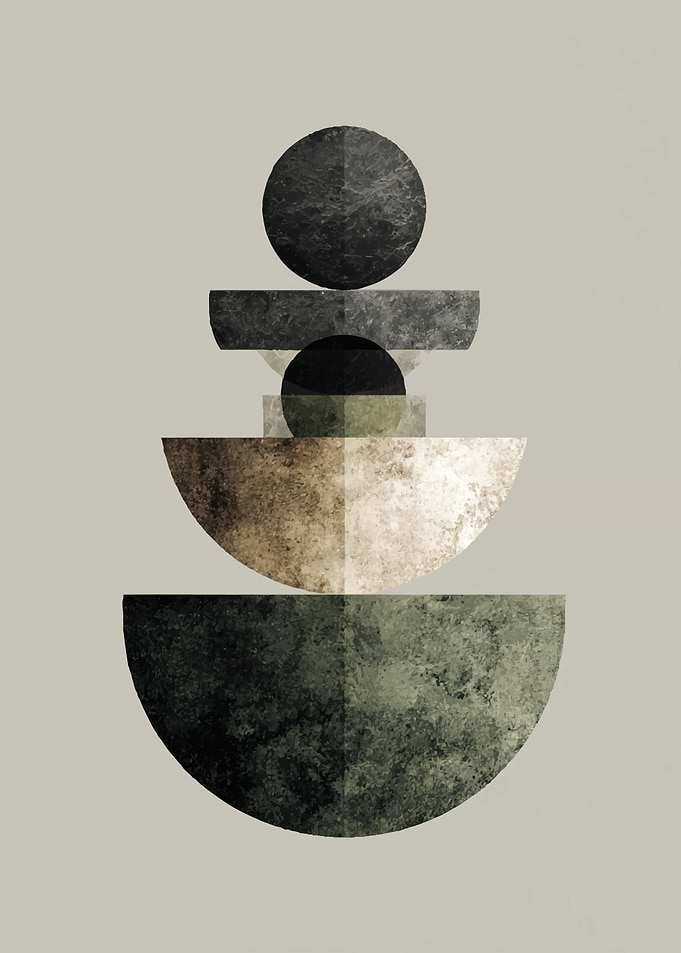 Abstract Geometric Stone Balance