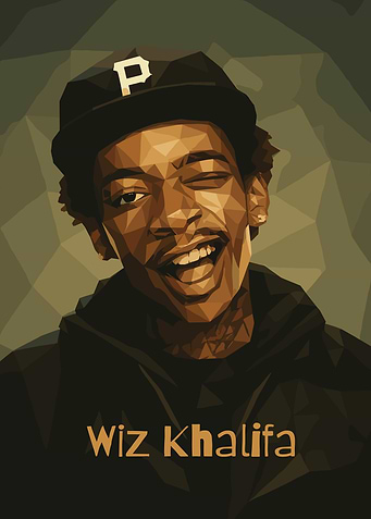 Wiz Khalifa Polygon Portrait