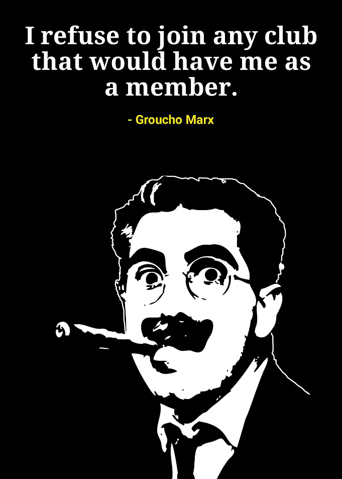 Groucho Marx Quote Portrait