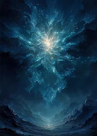 Celestial Blue Nebula