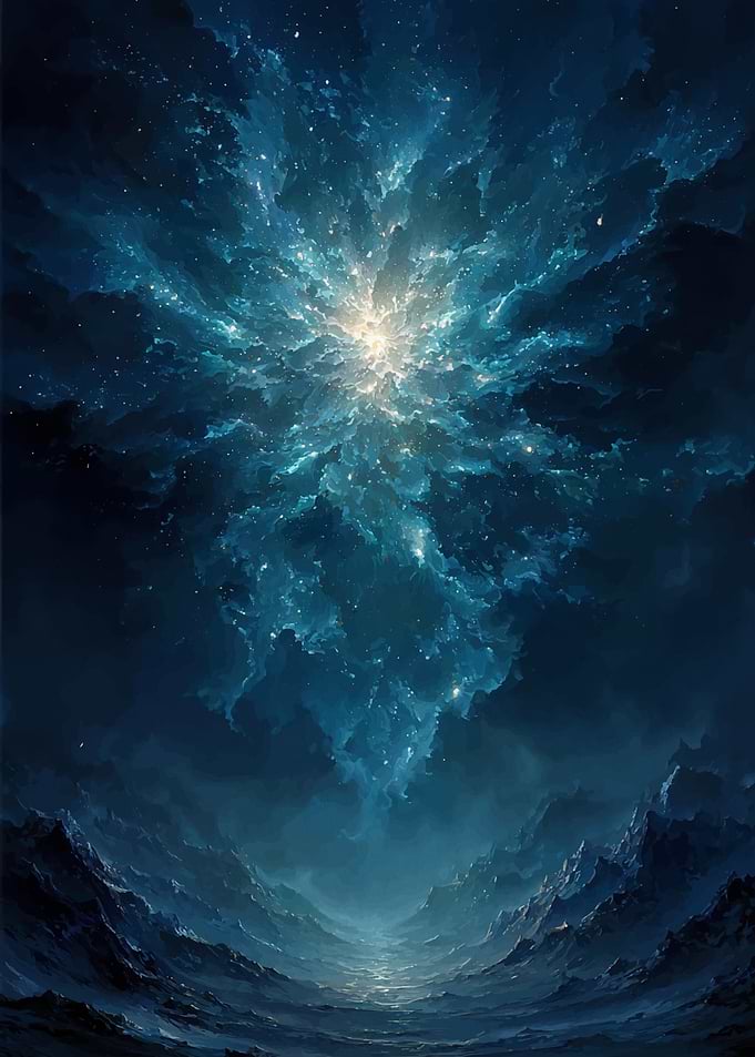 Celestial Blue Nebula