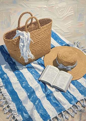 Beach Day Still Life Painting