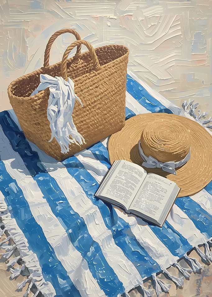 Beach Day Still Life Painting