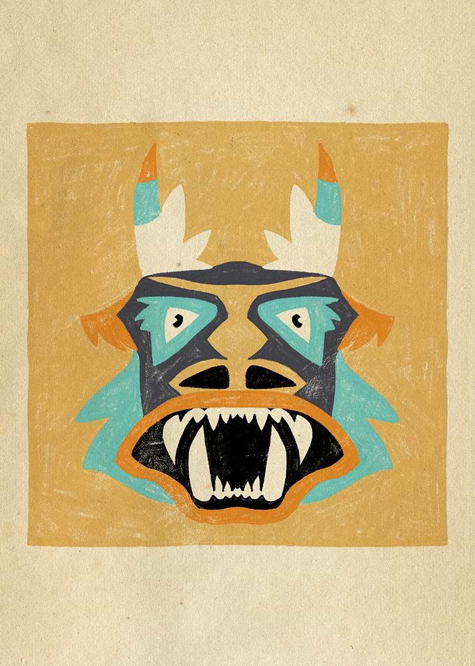 Dancing Diablitos - Monster Face Illustration 5