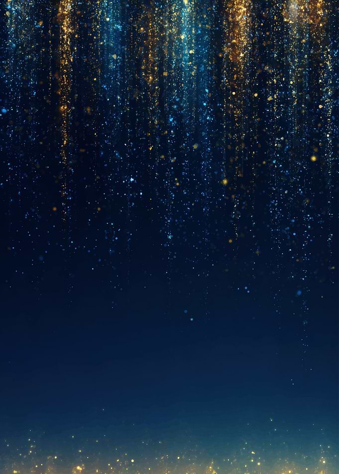 Golden and Blue Glittering Lights