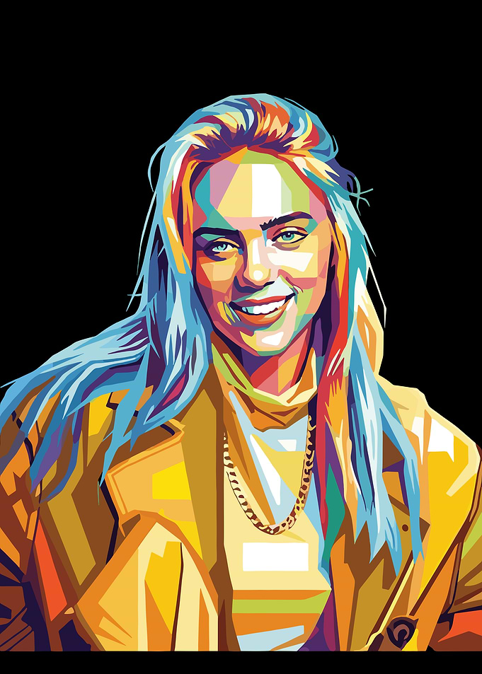Billie Eilish Pop Art Portrait