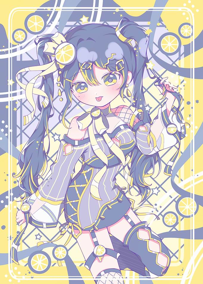 Lemon Anime Girl Illustration