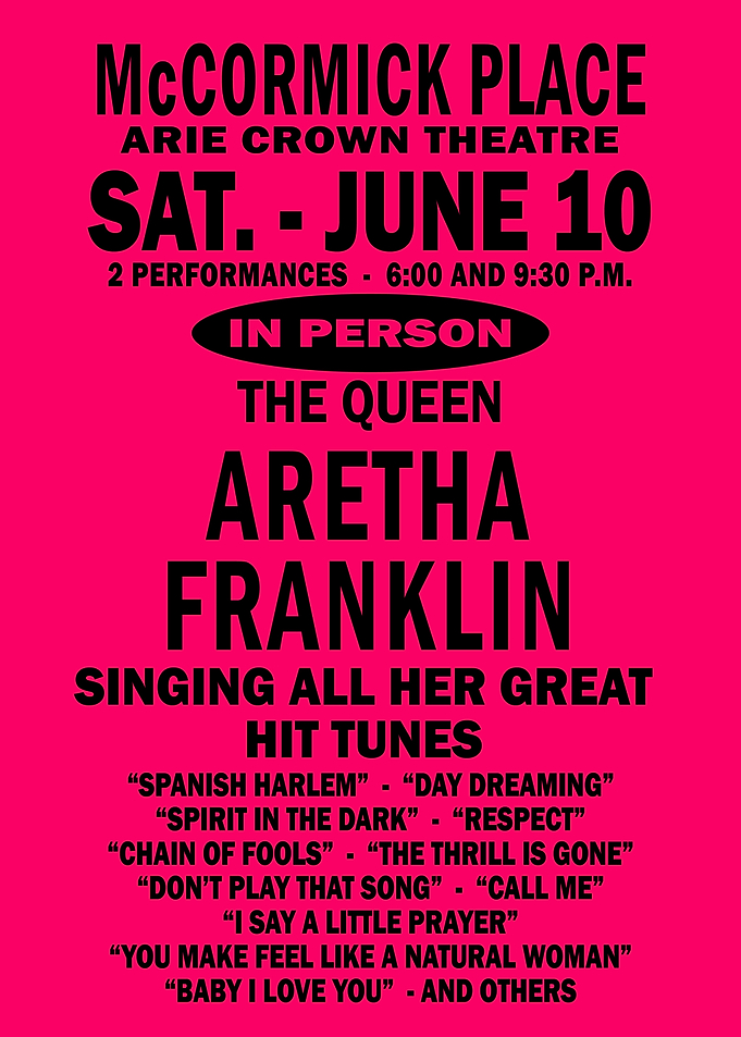 Aretha Franklin Concert Poster