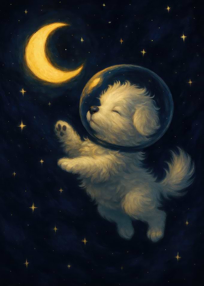 Dog Astronaut in Space