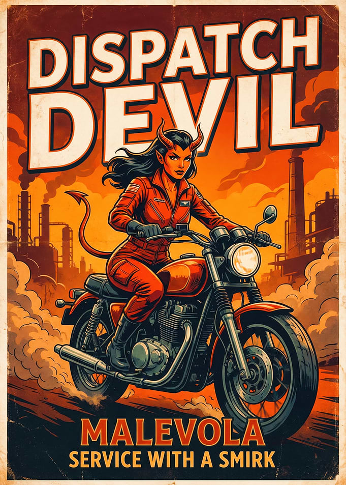 Dispatch Devil: Malevola Motorcycle Poster