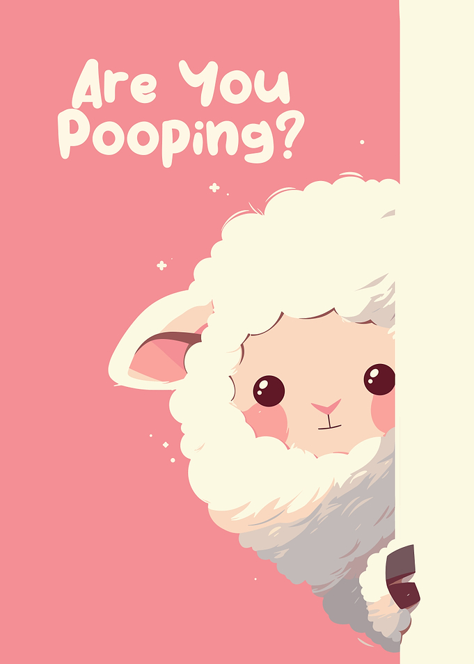 Cute Sheep 'Are You Pooping?'