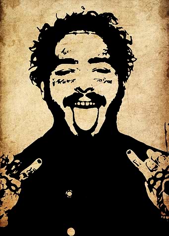 Post Malone Portrait Art