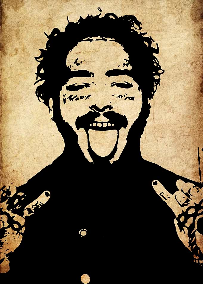 Post Malone Portrait Art