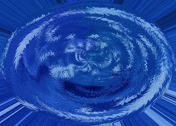 Blue Abstract Swirl 2B