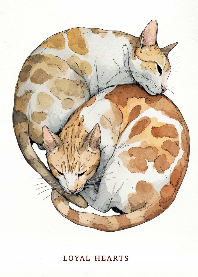 Two Cats In Love