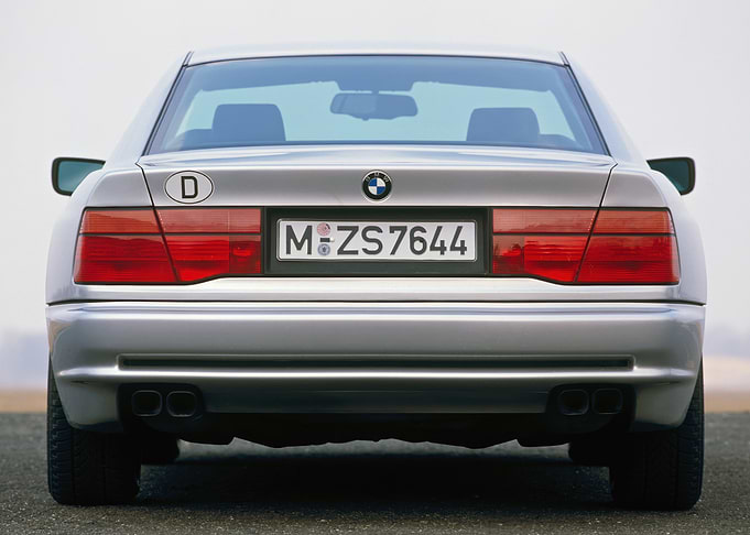 Silver BMW 8 Series Rear View