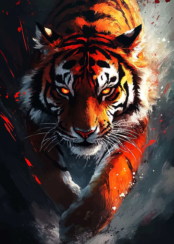 Fiery Tiger Portrait