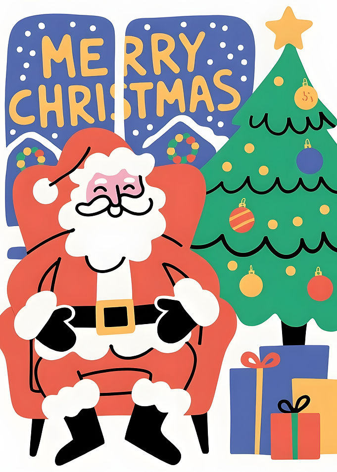 Merry Christmas Santa Claus Illustration