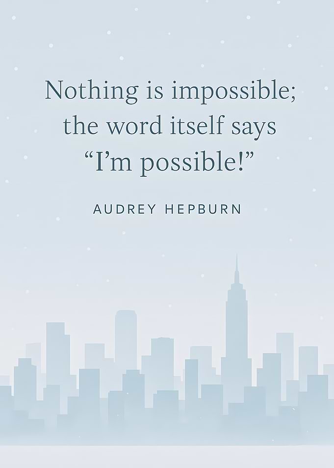 Inspirational Quote with Cityscape
