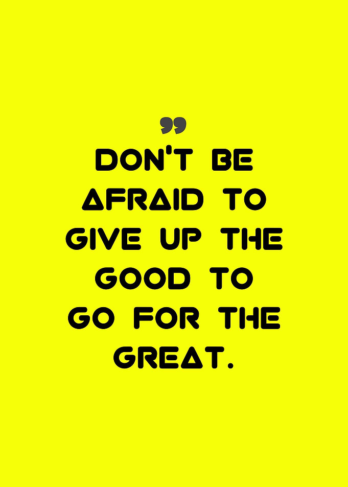 Inspirational Quote on Yellow Background