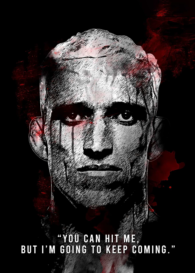 Charles Oliveira Portrait with Quote
