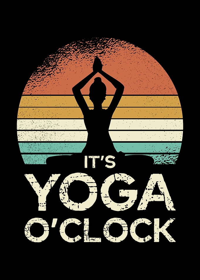 It's Yoga O'Clock Silhouette Poster
