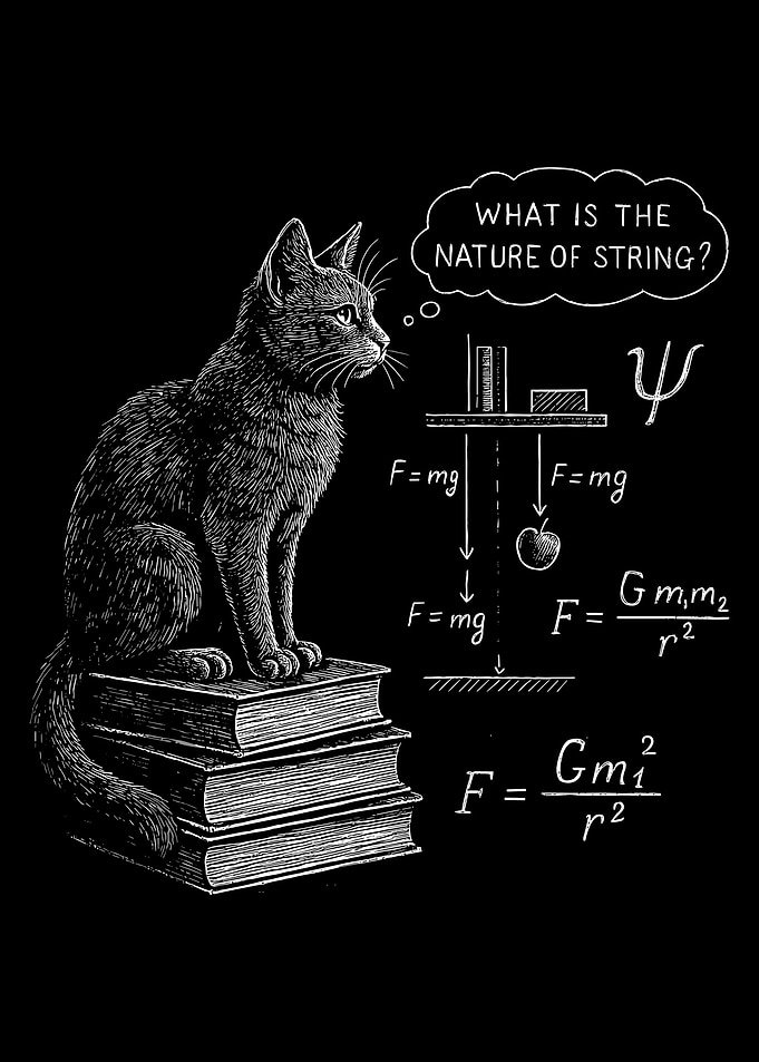 Funny Science Cat Physics What Cats Think