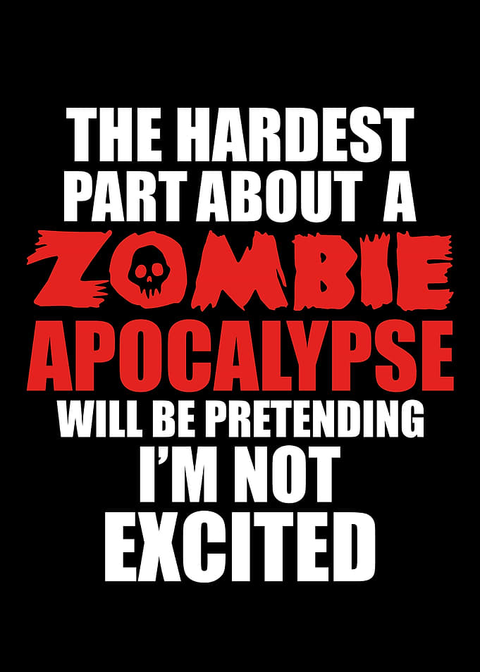 Zombie Apocalypse Excitement Text Art