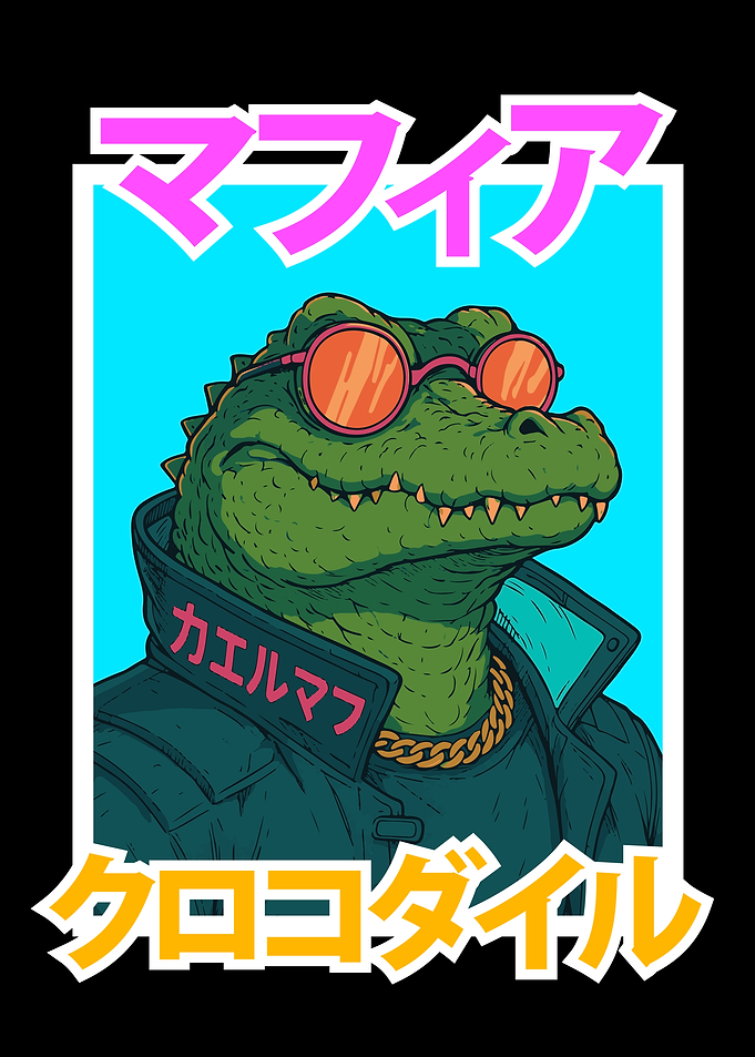 Cool Crocodile Mafia Boss Illustration