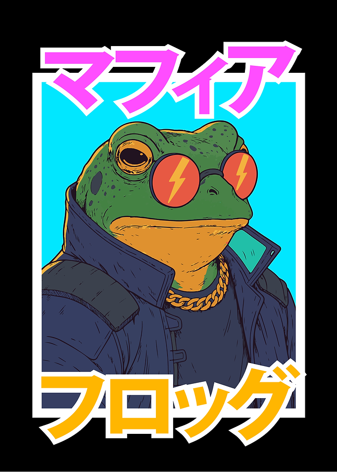 Mafia Frog Illustration
