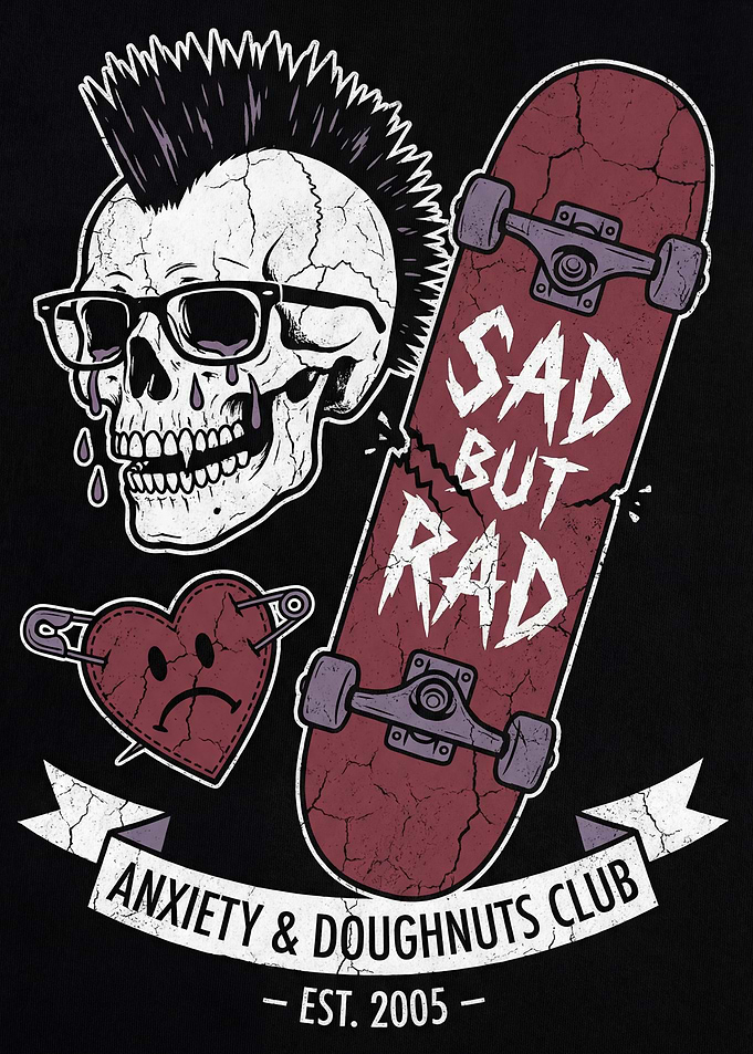 Sad But Rad Skateboard Club Design