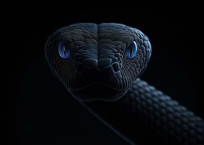 Black Snake with Blue Eyes