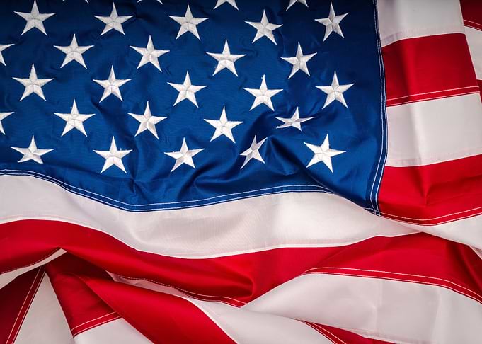 American Flag Close-Up